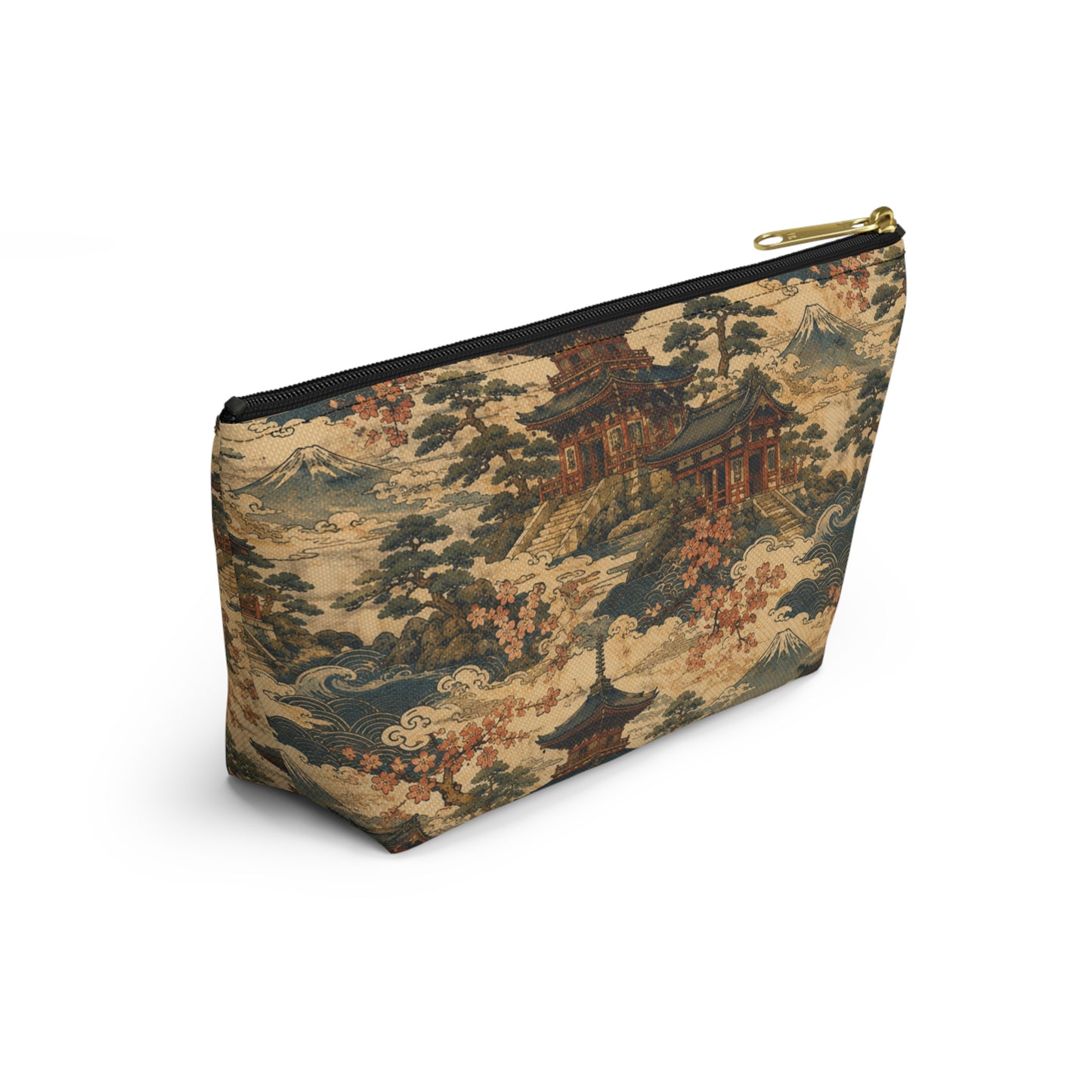 Vintage Japanese Temples Make Up Accessory Bag
