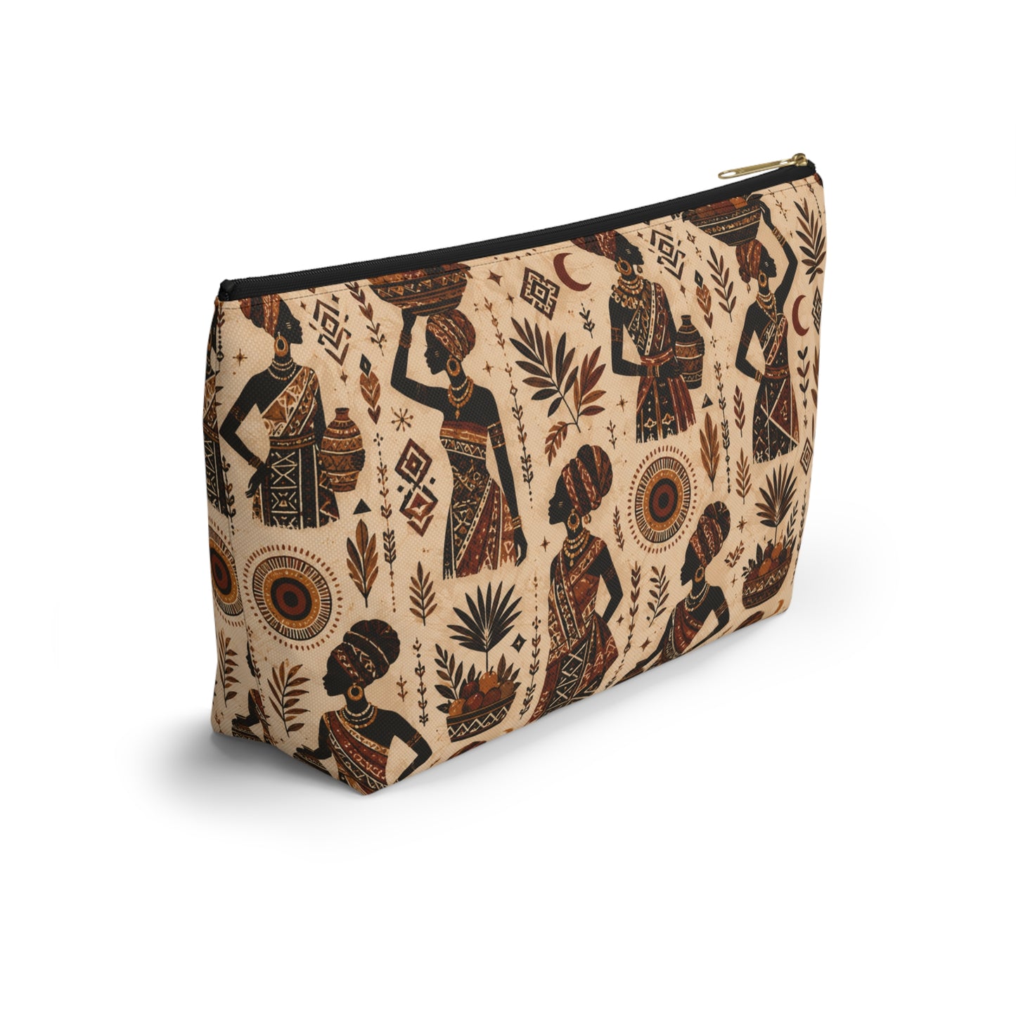 African Woman Figures Accessory Pouch Makeup Bag