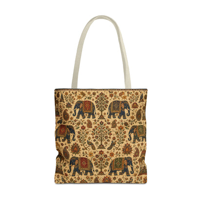 Indian Vintage Traditional Elephant Full Art Tote Bag