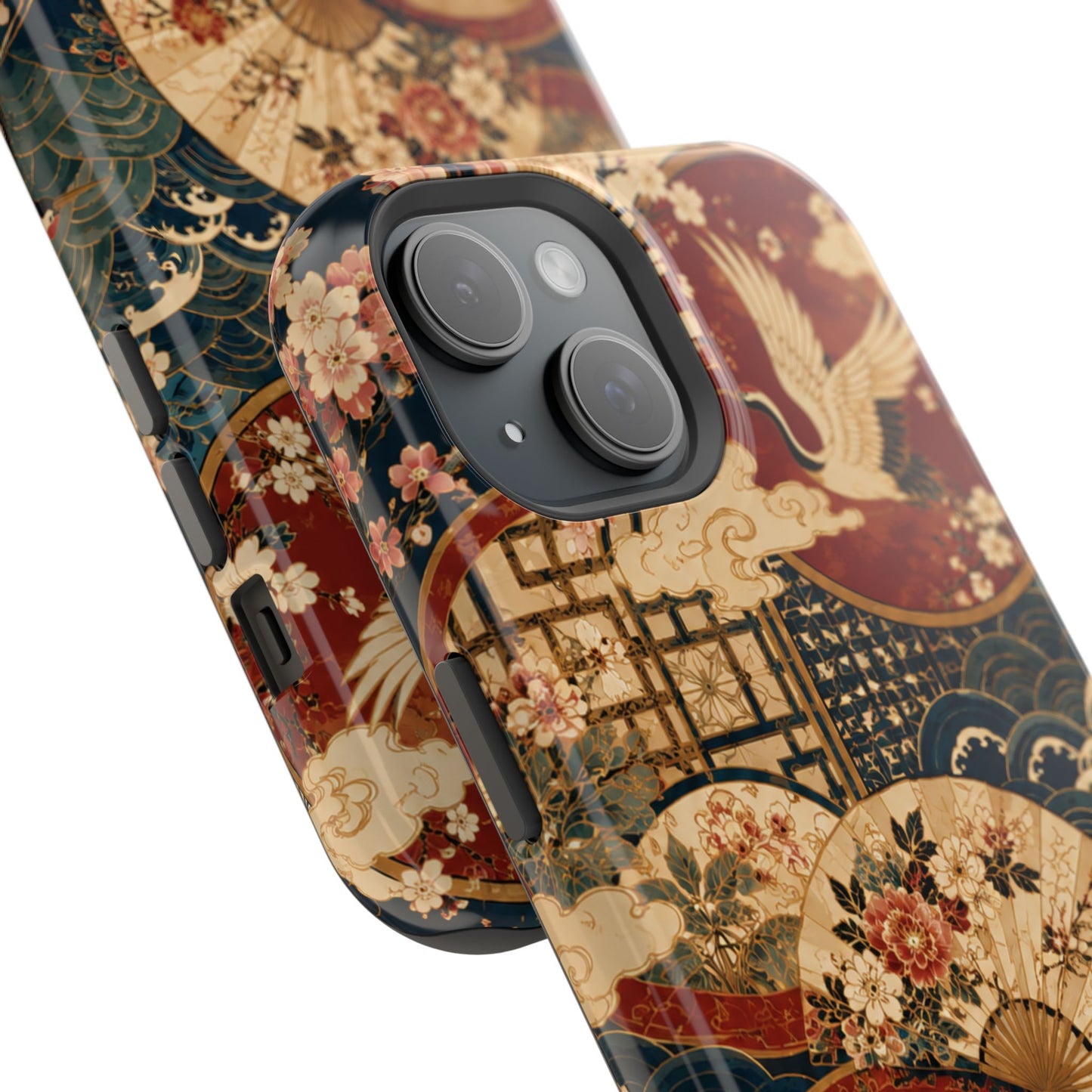 East Asian Floral iPhone Case | Magnetic Impact-Resistant Cases