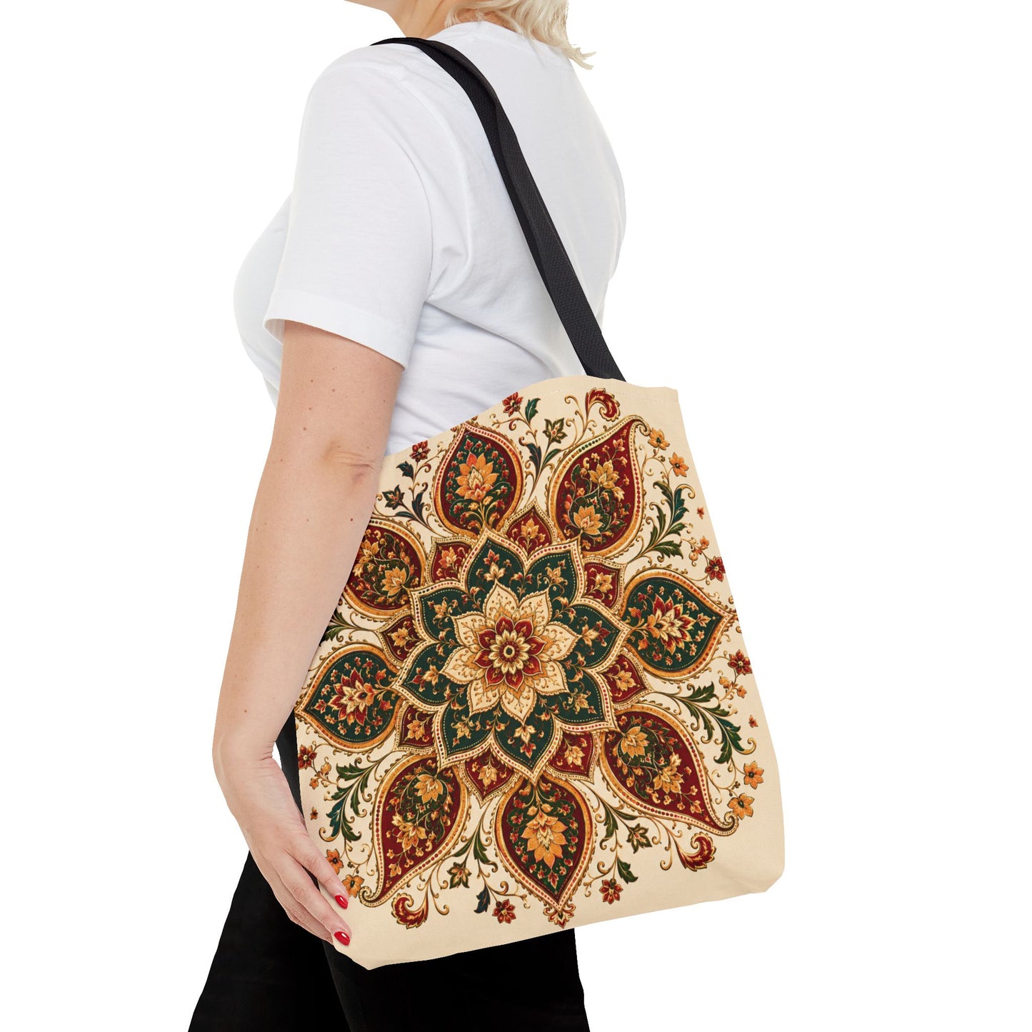 Indian Vintage Floral Mandala Full Art Tote Bag