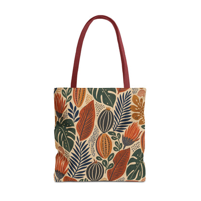 African Tribal Botanical Cacti Leaf Full Art Tote Bag