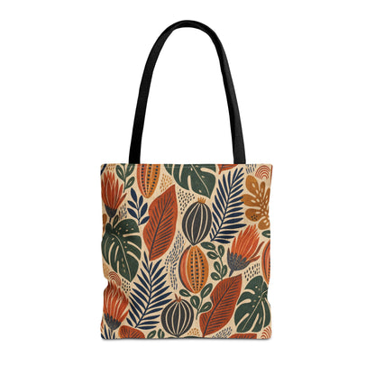 African Tribal Botanical Cacti Leaf Full Art Tote Bag