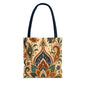 Indian Vintage Paisley Floral Full Art Tote Bag