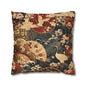 East Asian Floral Crane Pillow Case