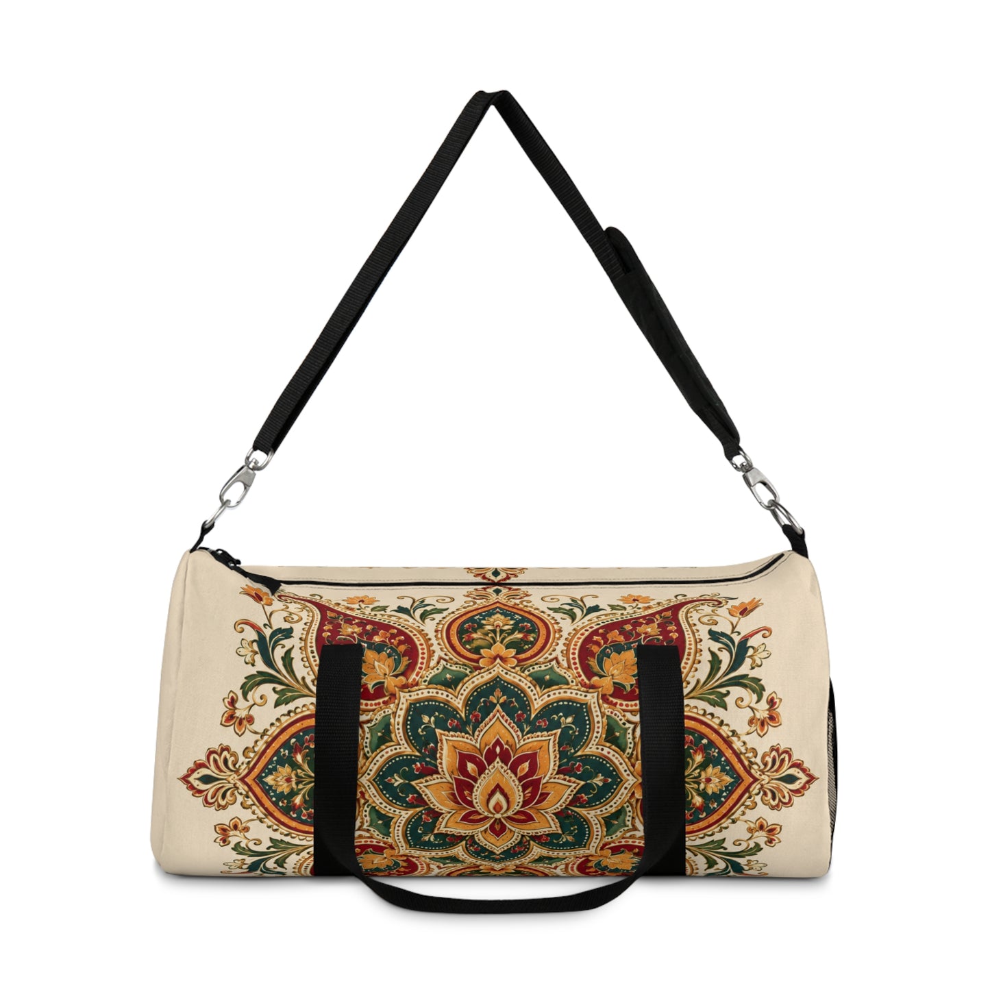 Indian Vintage Floral Mandala Duffel Gym Bag