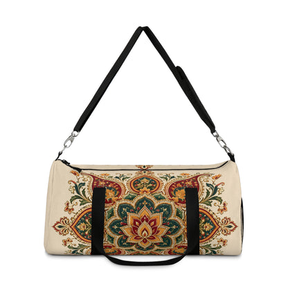 Indian Vintage Floral Mandala Duffel Gym Bag