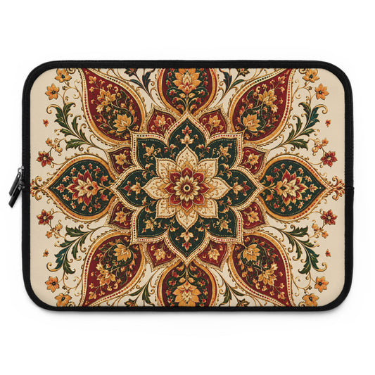 Indian Vintage Floral Mandala Laptop Sleeve