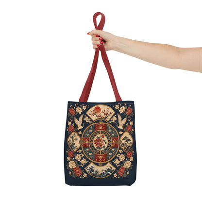 East Asian Vintage Oriental Medallion Full Art Tote Bag