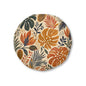 Tribal Botanical African Palm Round Tufted Floor Pillow