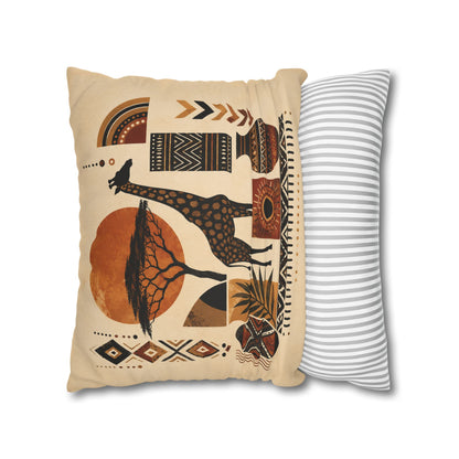 African Safari Giraffe Pillowcase Cover
