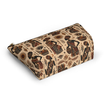African Woman Figures Accessory Pouch Makeup Bag