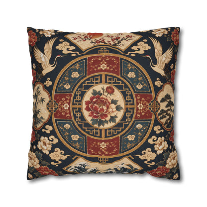 East Asian Oriental Medallion Pillowcase