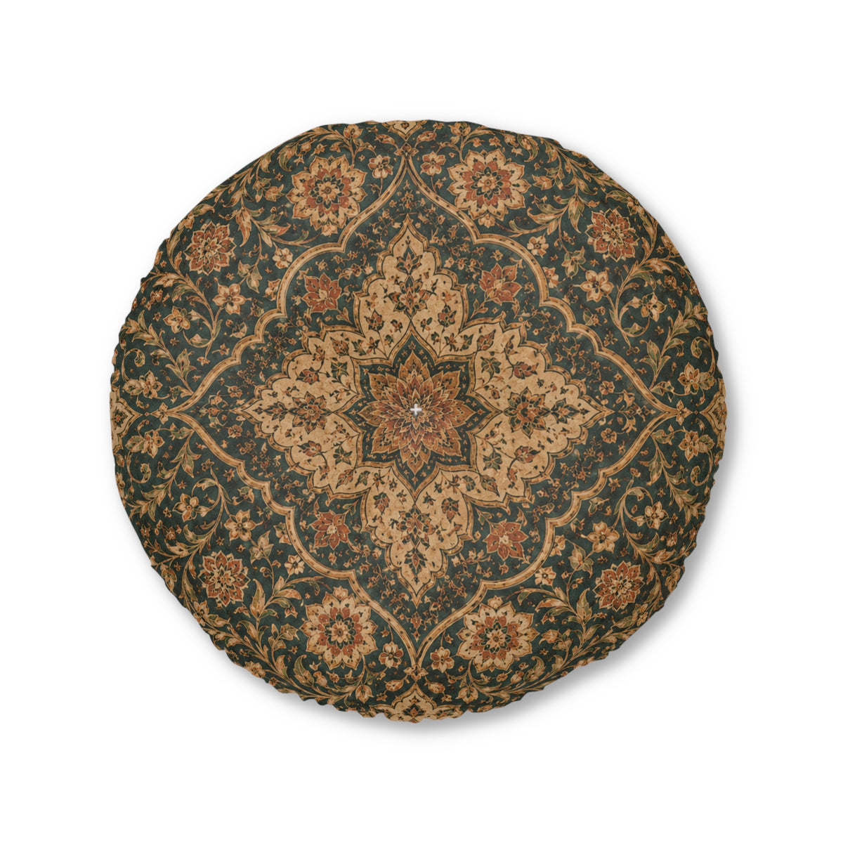 Moroccan Traditional Round Tufted Floor Pillow