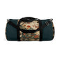 East Asian Vintage Landscape Navy Blue Duffel Gym Bag