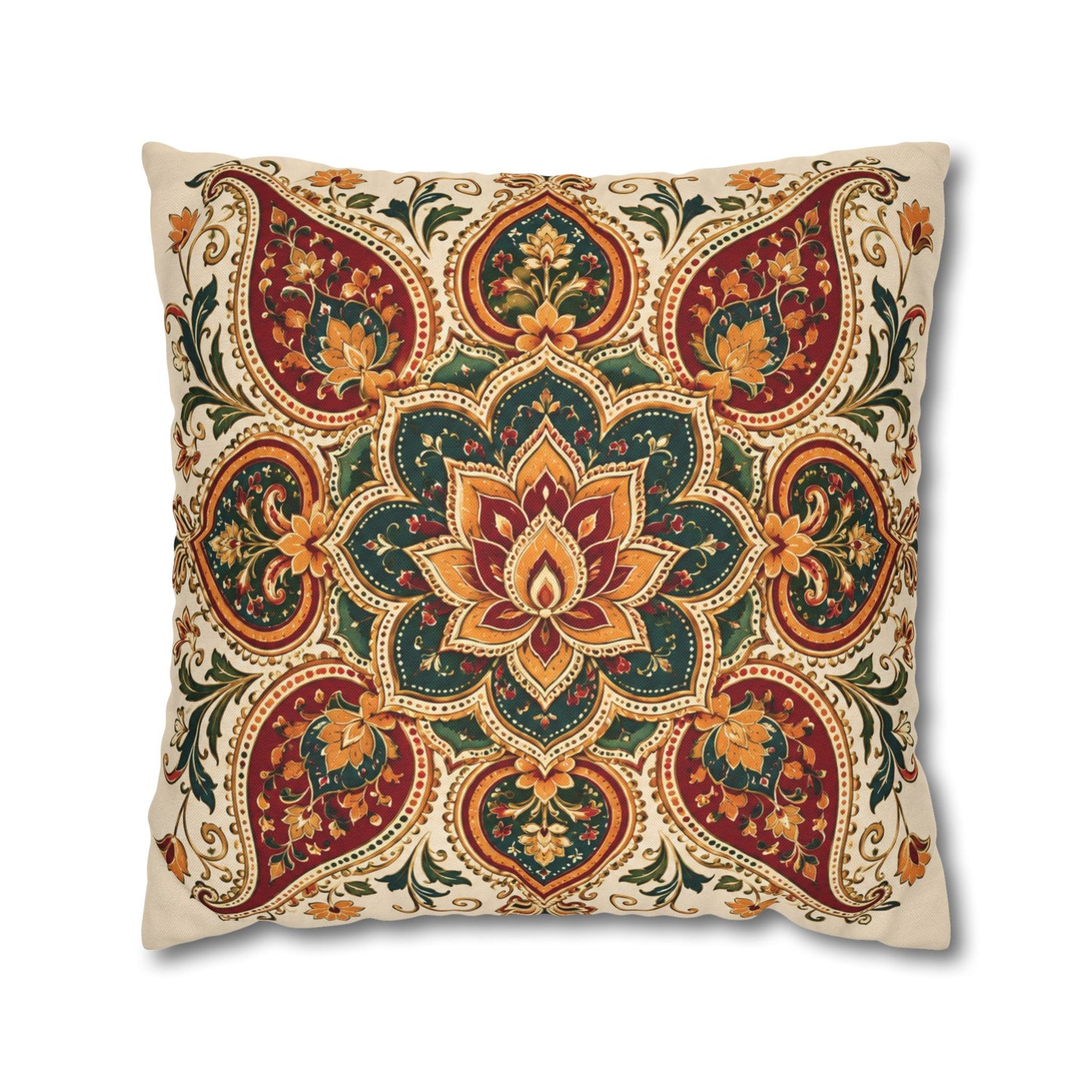 Indian Vintage Floral Mandala Pillowcase Cover