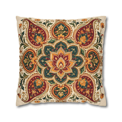 Indian Vintage Floral Mandala Pillowcase Cover