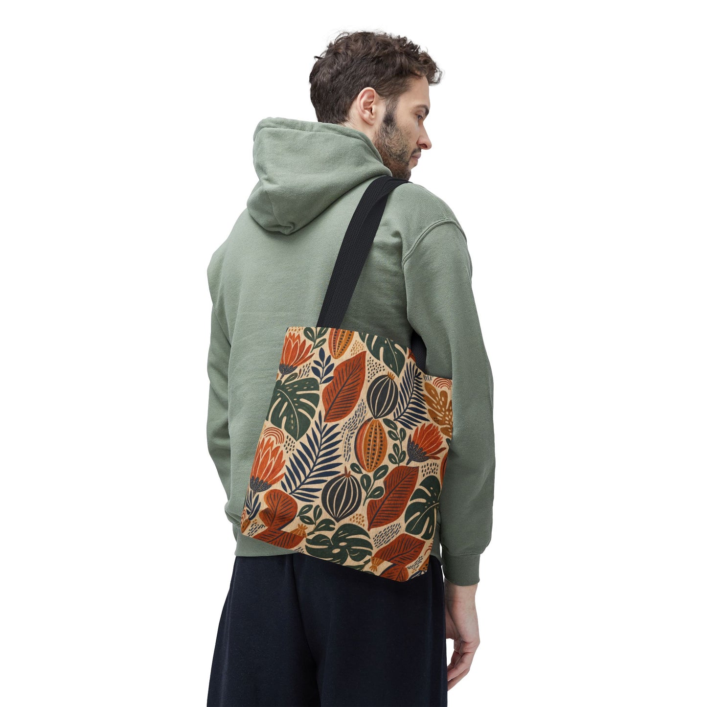 African Tribal Botanical Cacti Leaf Full Art Tote Bag