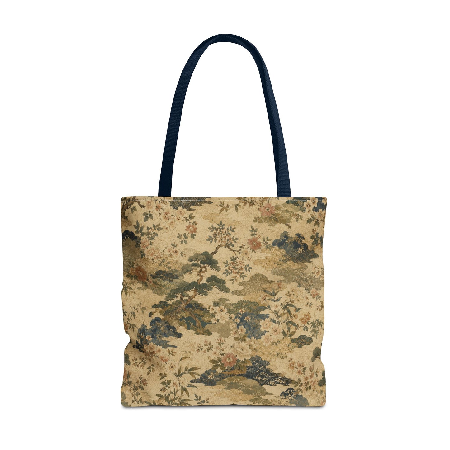 Vintage Japanese Floral Painting Full Art Tote Bag