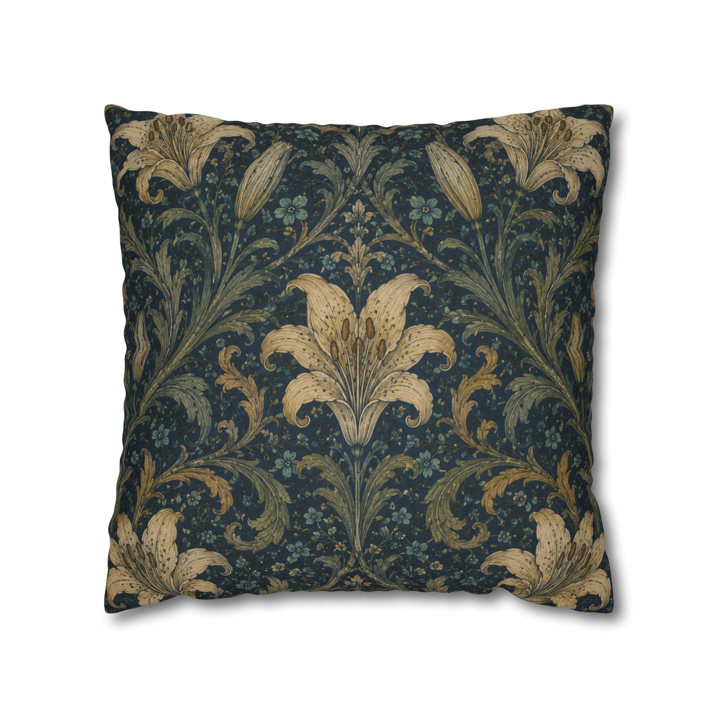 William Morris Damask Floral Lily Pillowcase Cover