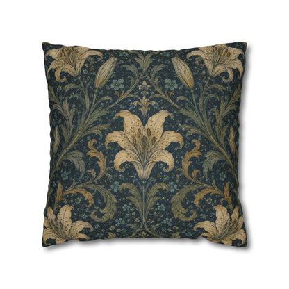 William Morris Damask Floral Lily Pillowcase Cover