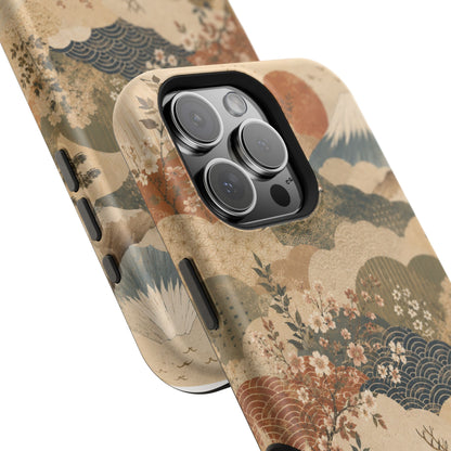 Vintage Japanese Animal Landscape Magnetic Impact-Resistant iPhone Cases