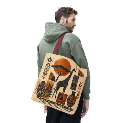 African Safari Giraffe Full Art Tote Bag