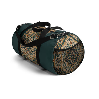 Moroccan Teal Chevron Oriental Gym Duffel Bag