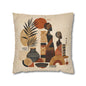 African Silhouette Pattern Pillowcase Cover