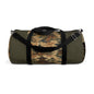 Vintage Japanese Military Green Temple Painting Duffel Gym Bag