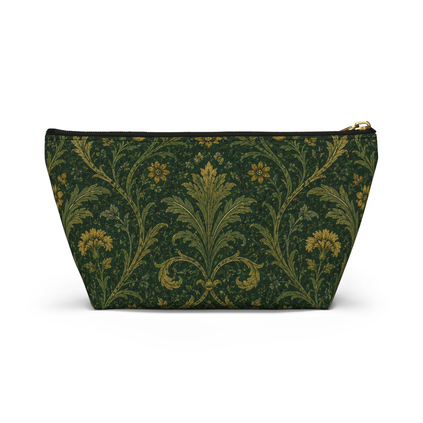 William Morris Forest Green Damask Makeup Accessory Pouch