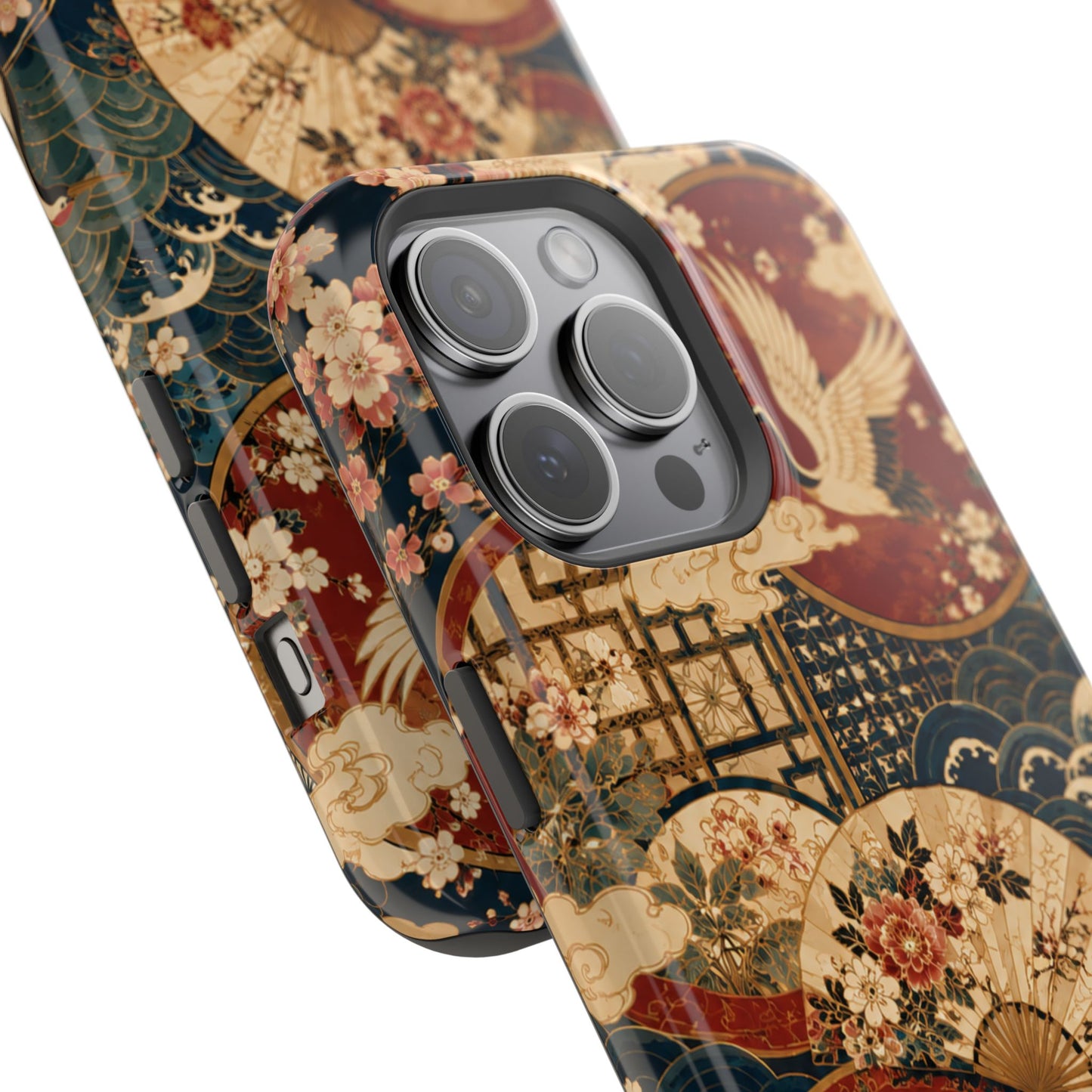 East Asian Floral iPhone Case | Magnetic Impact-Resistant Cases