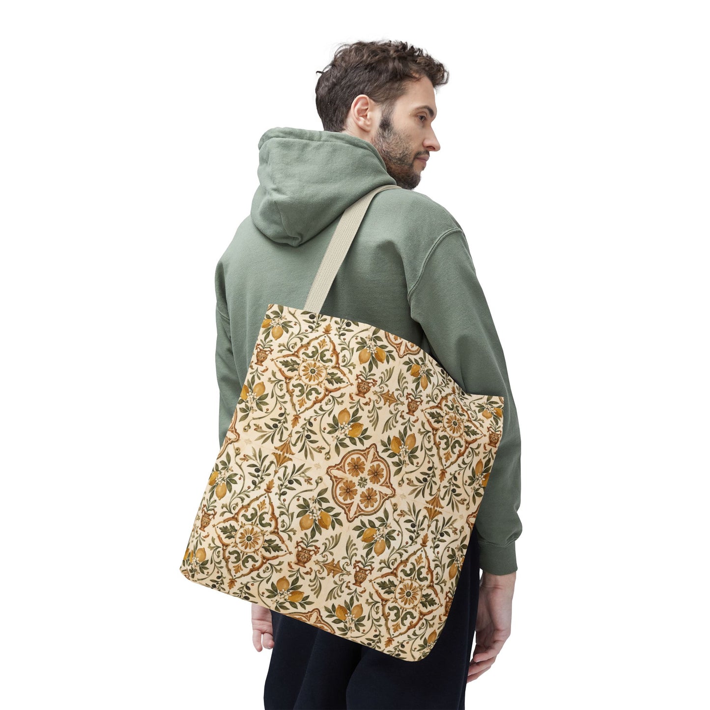 Mediterranean Moroccan Lemon Ornate Tote Bag