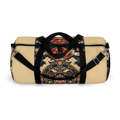 East Asian Mandala Beige Duffel Gym Bag