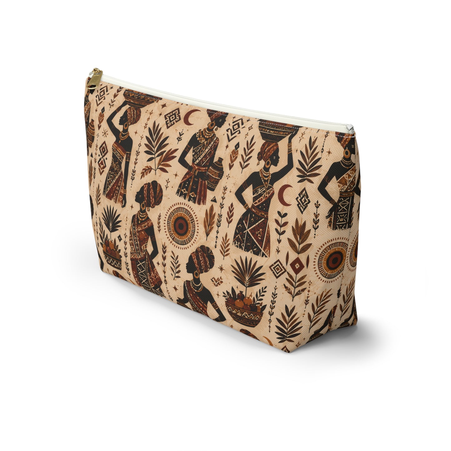 African Woman Figures Accessory Pouch Makeup Bag