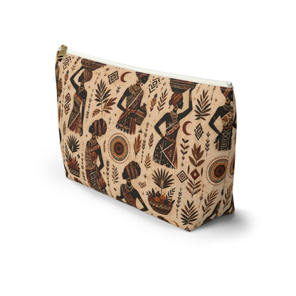 African Woman Figures Accessory Pouch Makeup Bag