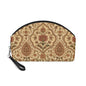 Moroccan Rose Traditional Round PU Leather Makeup Bag