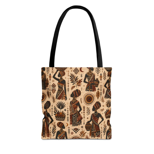 African Woman Figures Full Art Tote Bag