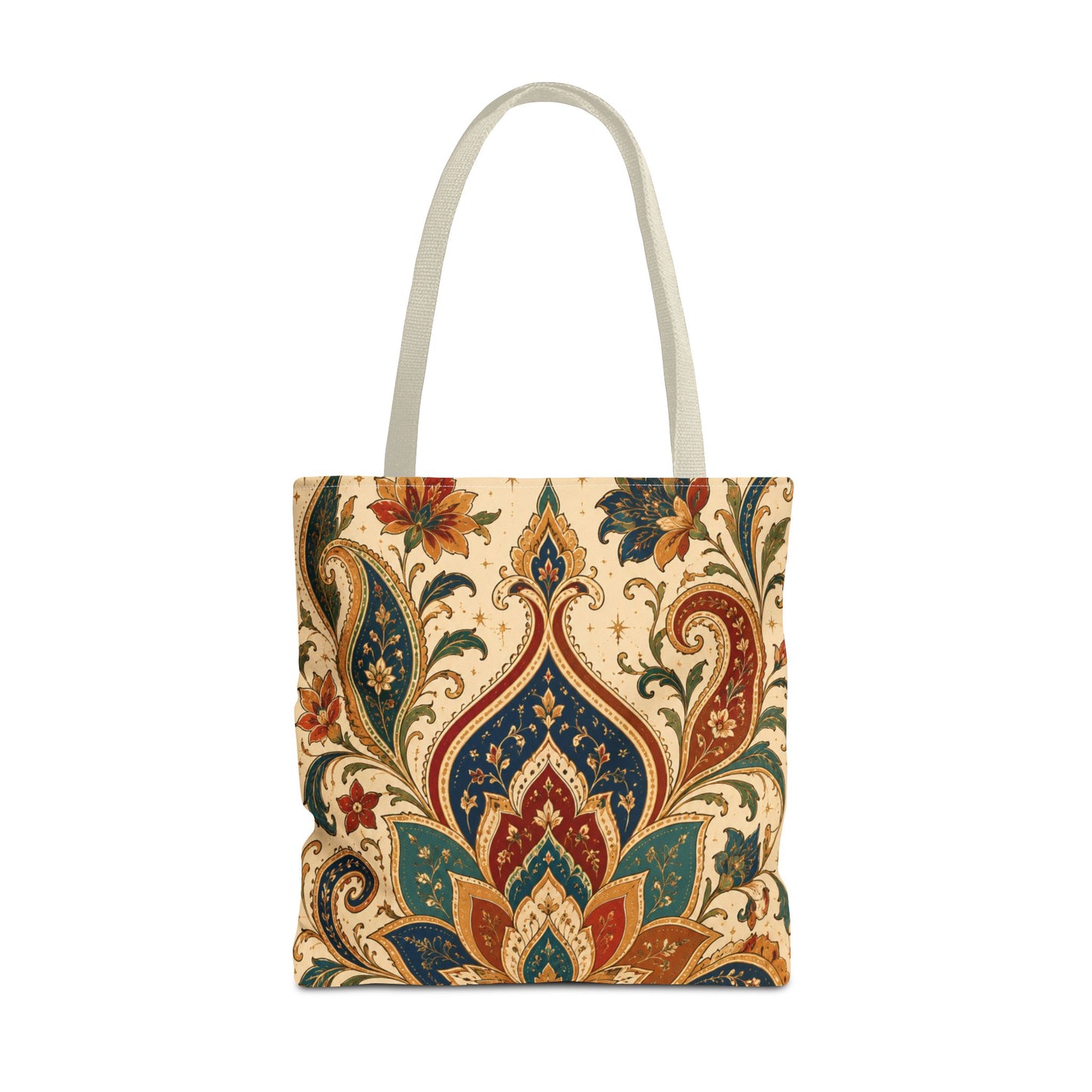 Indian Vintage Paisley Floral Full Art Tote Bag
