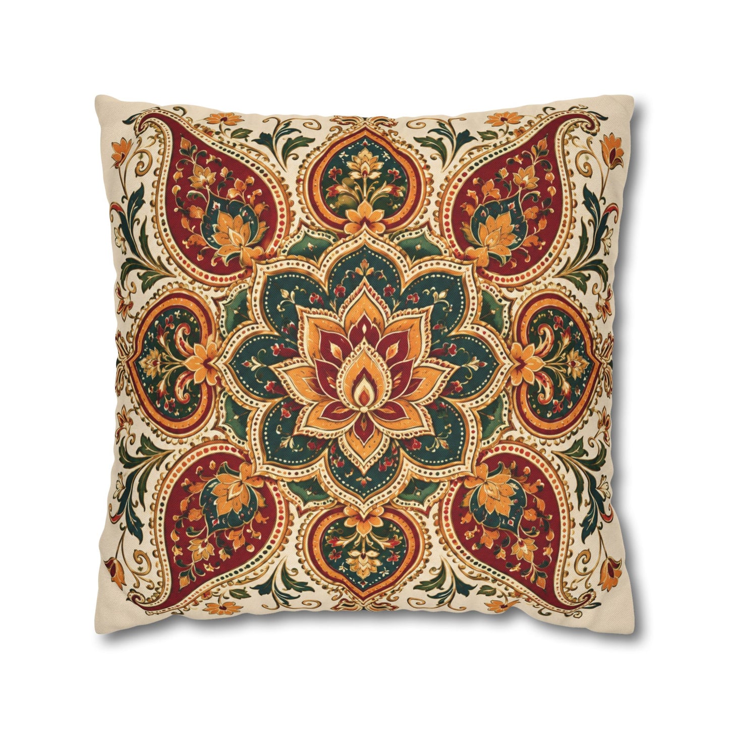Indian Vintage Floral Mandala Pillowcase Cover