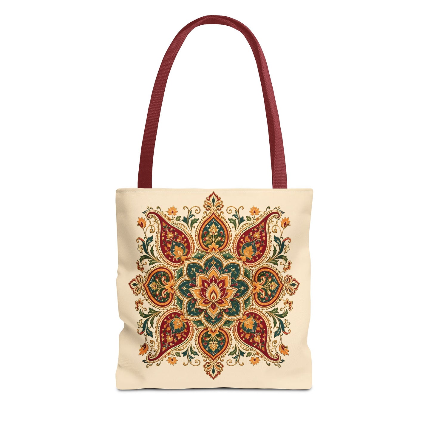 Indian Vintage Floral Mandala Full Art Tote Bag
