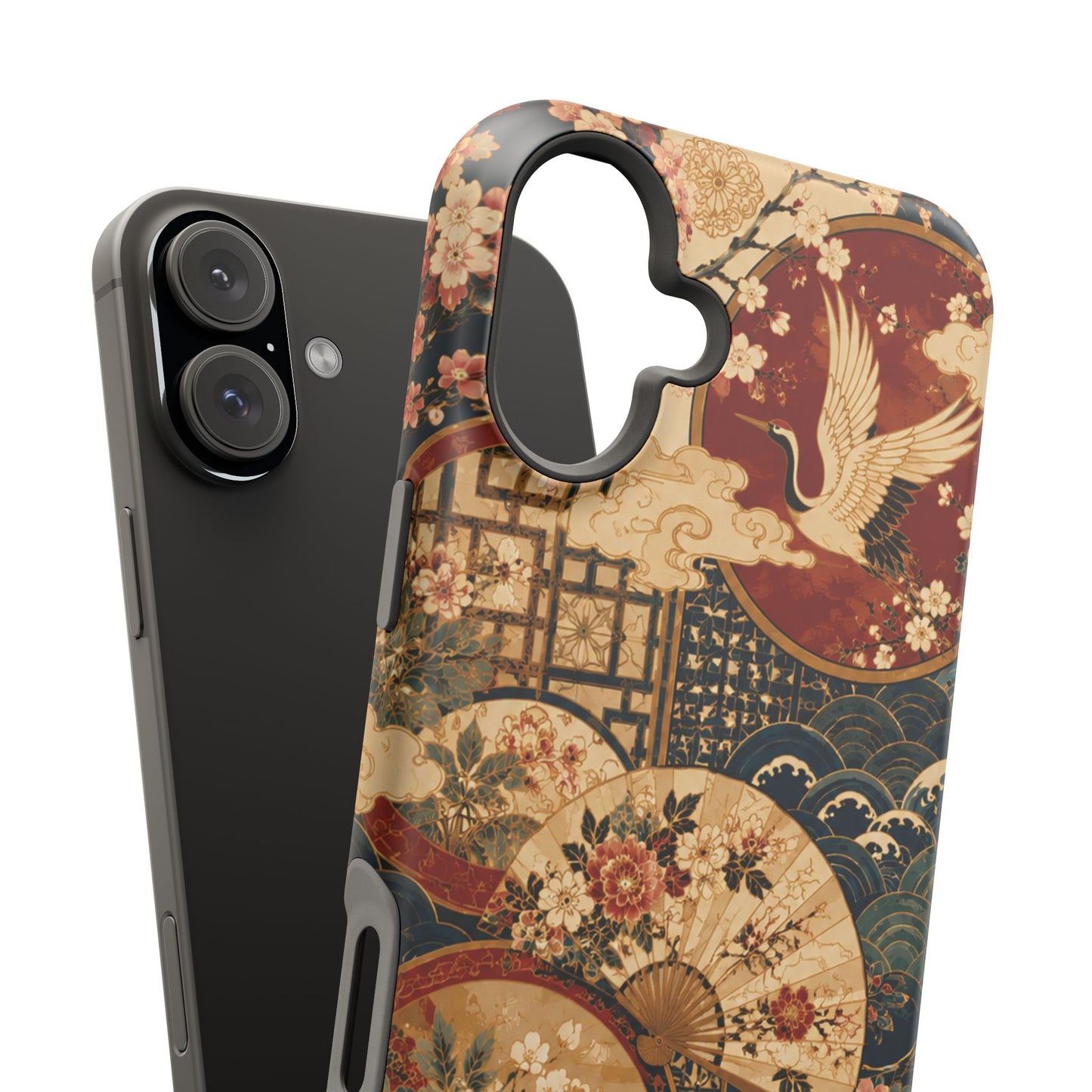 East Asian Floral iPhone Case | Magnetic Impact-Resistant Cases
