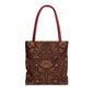 William Morris Floral Damask Maroon Full Art Tote Bag