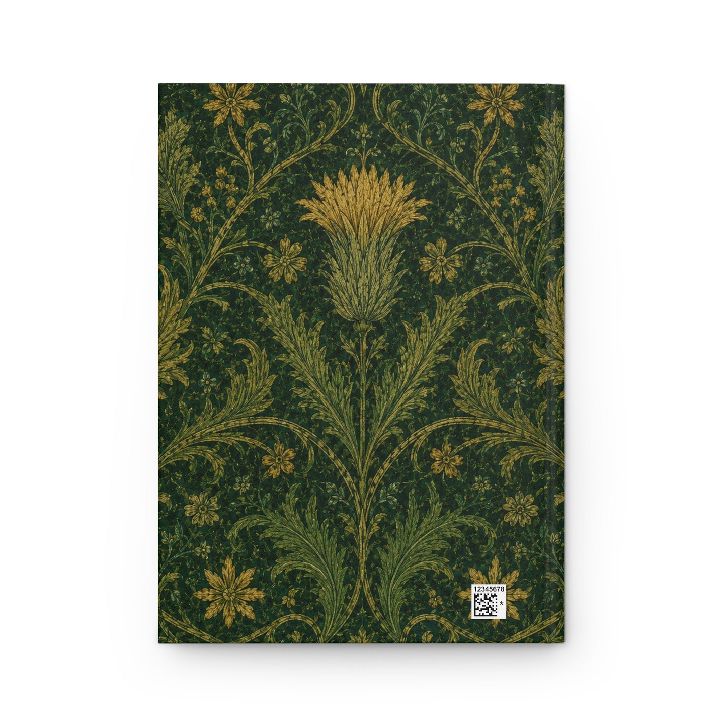 William Morris Forest Green Damask Floral Hardcover Journal