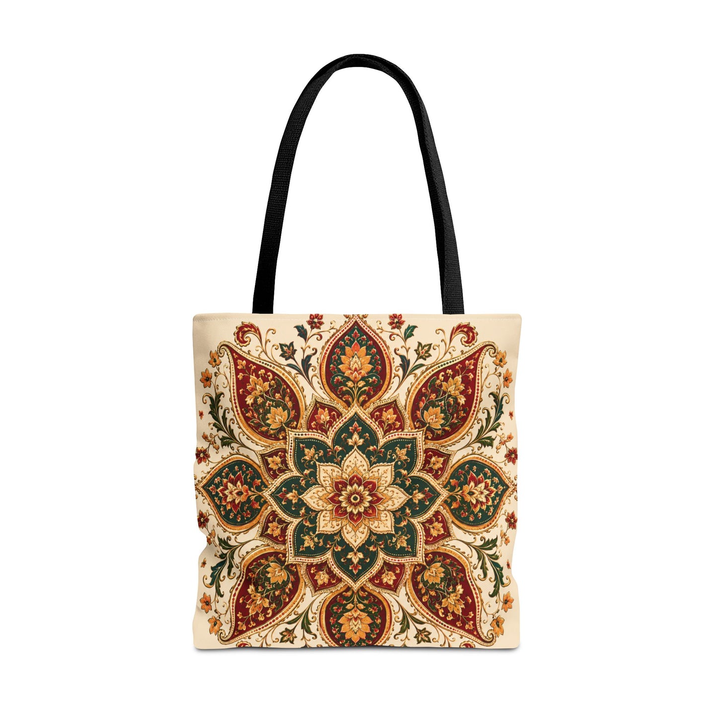 Indian Vintage Floral Mandala Full Art Tote Bag