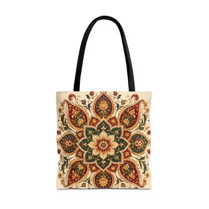 Indian Vintage Floral Mandala Full Art Tote Bag