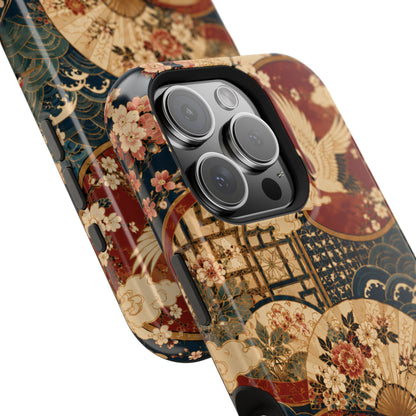 East Asian Floral iPhone Case | Magnetic Impact-Resistant Cases