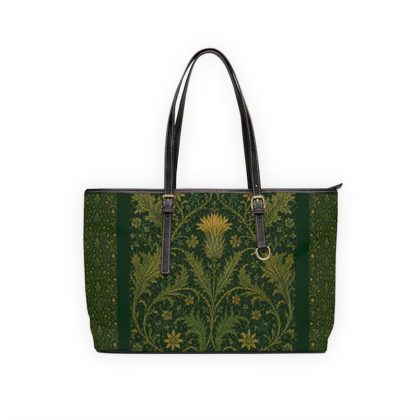 William Morris Forest Green Damask Floral Tote Bag