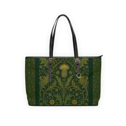 William Morris Forest Green Damask Floral Tote Bag