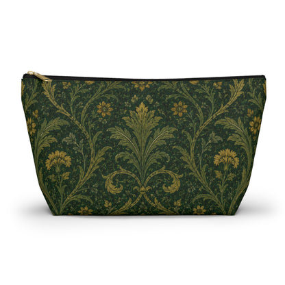 William Morris Forest Green Damask Makeup Accessory Pouch